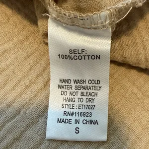 Easel tan gauze pullover top sz S thumbnail 5