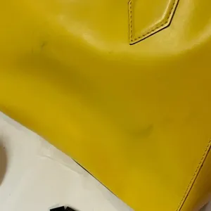 A. Bellucci Italian leather mustard‎ yellow bag B93 thumbnail 9