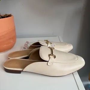 J crew cream slip-on loafer mules 9.5 thumbnail 2