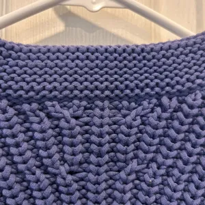 rag & bone Blue Chunky Knit Chevron Sweater Vest Sleeveless Crew Neck Small thumbnail 7
