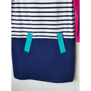 Tracy Negoshian Dress Women Small Pink Blue Striped‎ Bella Tunic Mini Nautical thumbnail 6