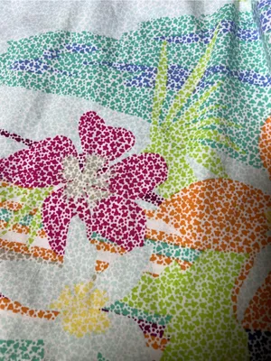 Christopher & Banks Tropical Beach Floral Mosaic Short-Sleeve Round Neck Tee L thumbnail 2
