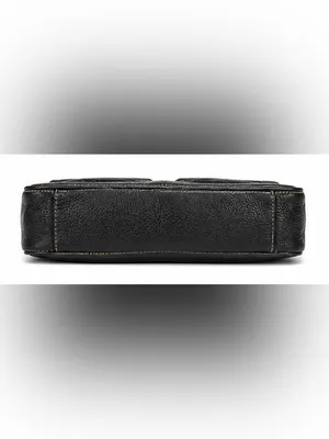 Charter Club Black Leather Multi-Pocket Shoulder Bag thumbnail 4
