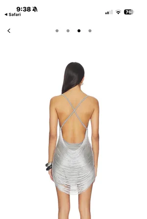 Jaden London silver dress thumbnail 4
