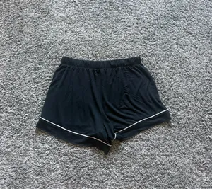 Victoria's Secret Black Lounge Shorts with White Piping thumbnail 2