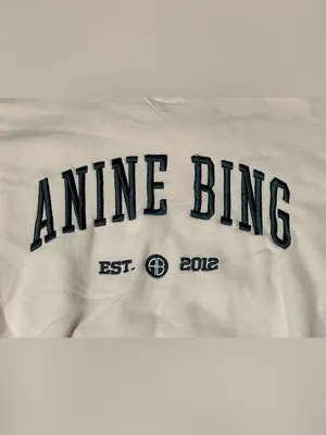ANINE BING Ramona University Sweatshirt Crewneck XS Collegiate Logo EST 2012 thumbnail 2