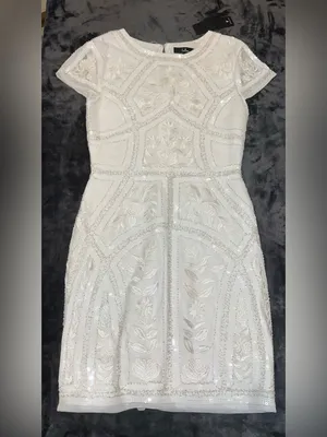 Lulus Spread Your Shine White Sequin Embroidered Bodycon Dress in White Size S thumbnail 5