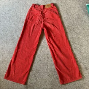 BDG High Rise Bright Orange Wide-Leg Jeans thumbnail 3