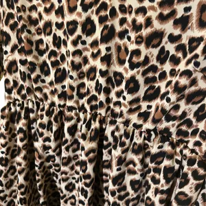 Cheetah Animal Print V-Neck Elastic Waist Mini Dress Medium Mob Wife Whimsygoth thumbnail 6
