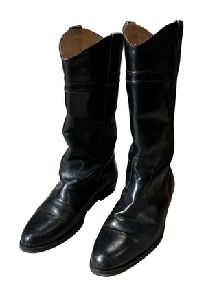 Vintage Longlife Indiana Women's Riding Boot Black Horseback Western thumbnail 1