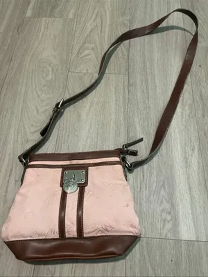 Women's Pink and Brown Crossbody Shoulder Bag thumbnail 1
