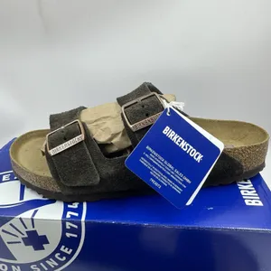 Birkenstock Arizona Mocca Brown Soft Footbed Suede Leather Women Sandals Size 10 thumbnail 3