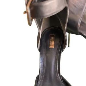 Schutz Black Leather Pointed Toe Ankle Strap Stiletto Heels Size 9 EU 40 in EUC thumbnail 10