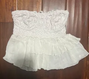 Revolve White lace shirt from thumbnail 1