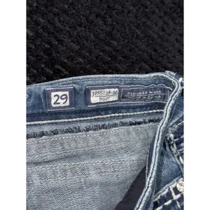 Miss Me Womens Bootcut Jeans Medium Wash Embroidered Studded Mid Rise Sz 29 thumbnail 4