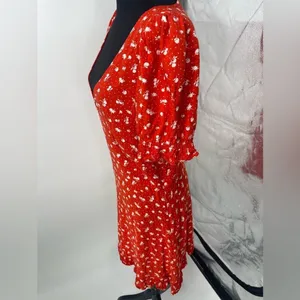 H&M sundress red and white‎ size medium thumbnail 4