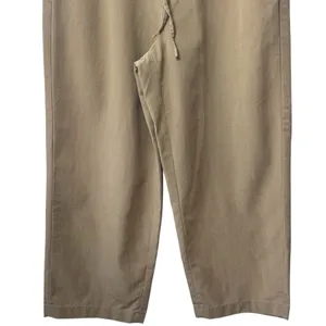 The Group Babaton‎ Drawstring Twill Crop Pants Tan Comfort Capsule Preppy M thumbnail 4