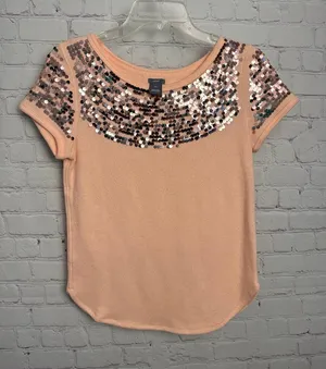 Aerie pink peach terry cloth with sequin top size XS comfort athleisure thumbnail 1