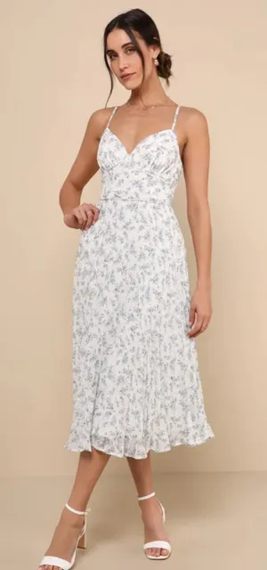 Lulus White Floral Dress thumbnail 1