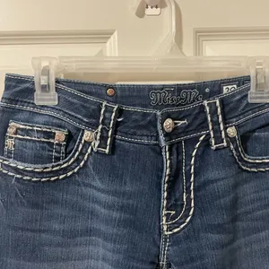 Miss Me Loose Saddle Stitch Border Bootcut Jeans Size 29 thumbnail 4