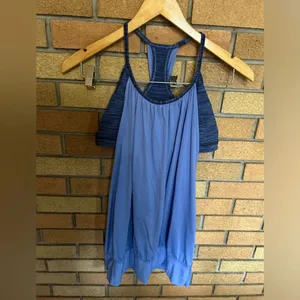 Lululemon No Limits Tank Lullaby / Wee Are From Space Cadet Blue Tank Top Size 8 thumbnail 3