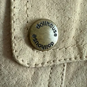 Y2K Vintage DOLLHOUSE | Tan Suede Leather Moto Style Jacket | Extra Large thumbnail 3