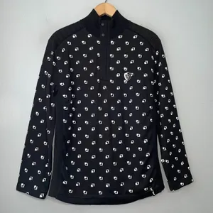 RLX Ralph Lauren Sweater Size Small Black White 1/4 Zip Academia Preppy Golf thumbnail 1