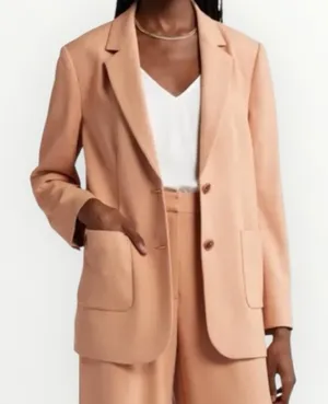 Nordstrom Two Button Notched Lapel Front Pockets Blazer Jacket Sz M Relaxed Fit thumbnail 1