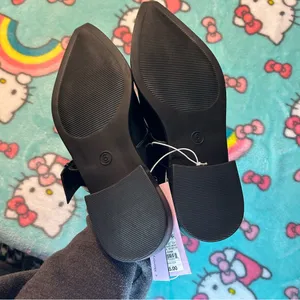 Size 6‎ Peyton Double Buckle black Slingback Flats by wild fable thumbnail 7