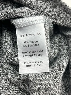 Joah Brown Heather Gray Longline Layered Tunic Long Sleeve Womens One Size FLAW thumbnail 3