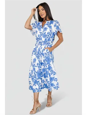 Baltic Born Lydie Button Midi Shirt Dress thumbnail 2
