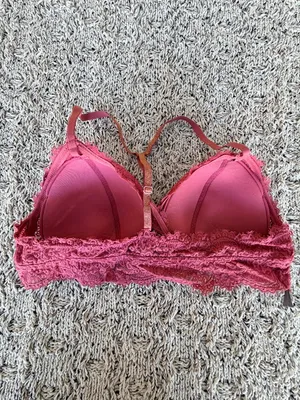 Aerie | Dark Blush Pink Eyelash Lace Bralette | L thumbnail 6