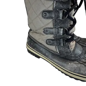 Sorel Winter Boots Womens‎ 12 Gray Quilted Waterproof Faux Fur Lace Up Snow thumbnail 15