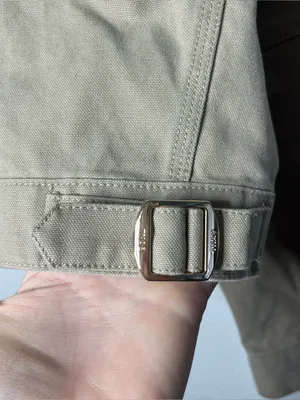 TNA Barkley Relaxed Lightweight Canvas Corduroy Collar Workwear Jacket in Tan thumbnail 6