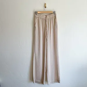 Zara | Wrinkle Satin Effect Double-Breasted Blazer & Wide Leg Pants Set thumbnail 10