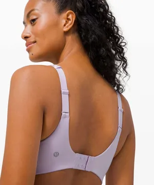 NWT lululemon in alignment straight strap bra light support C/D cups in lavender dew thumbnail 2