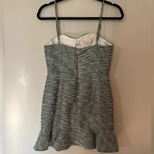 Lovers + Friends Tweed Mini Dress in Black and White thumbnail 12
