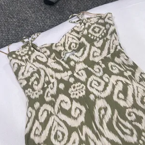Zara Printed Green Creme‎ Maxi Dress thumbnail 6