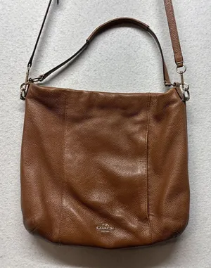 Coach Brown Pebbled Leather Madison Isabelle Hobo Bag Purse Shoulder Crossbody thumbnail 1
