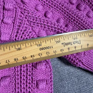 Ann Taylor XL Pink Short Sleeve Bobble Knit Cotton Blend Sweater Business Casual thumbnail 8