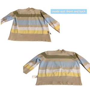 Tommy Hilfiger Cotton Blend Blue, Beige Pastel Stripes Sweater Y2k (M) thumbnail 9