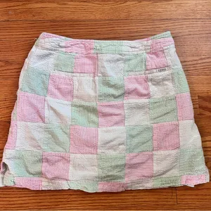 Izod Golf Plaid White Pink Green Seersucker Women's size 6 Skort Skirt thumbnail 6