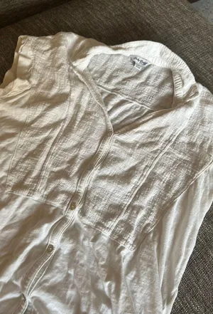 Lucky Brand White Shirt Linen thumbnail 1