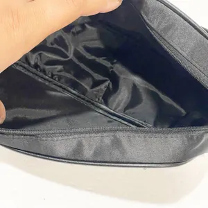 CHRISTIAN DIOR‎ Parfums Black Gold Satin Bow Zippered Clutch Cosmetic Bag thumbnail 6