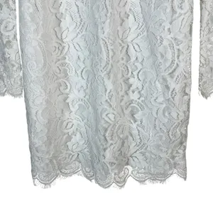 Anna Grace Floral Lace Graduation Mini Dress Open Back White Romantic Size S thumbnail 3