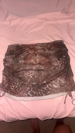 animal print edikted mesh skirt thumbnail 2