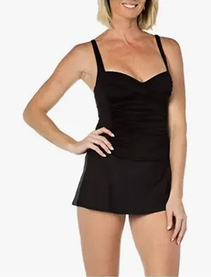 NWT Womens Rose Marie Reid Swimsuit Black Bathing Suit Swimdress - Sz S thumbnail 1