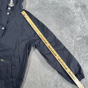Vintage Nike Jacket Woman's SZ S Blue Windbreaker Rain Coat Y2K 90s Spellout thumbnail 8