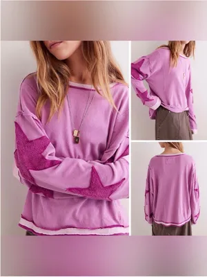 NWOT Free People We The Free You're A Star Tee - pink magenta - Small thumbnail 2
