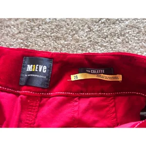 Maeve Colette velvet crop pants thumbnail 3